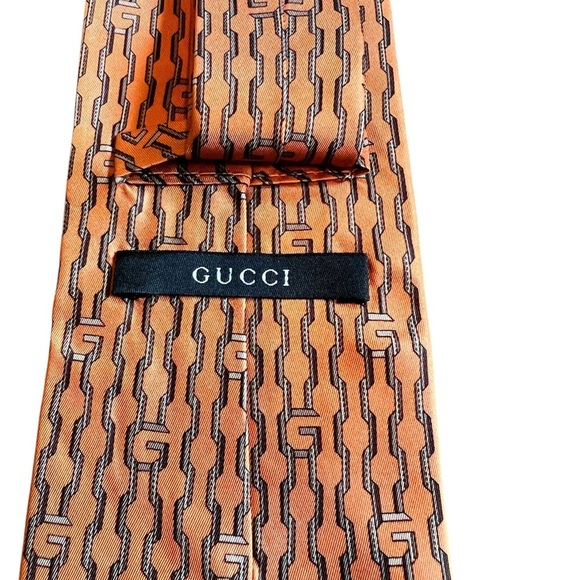 Gucci Silk Orange Men’s Necktie (Tie) - Picture 4 of 5